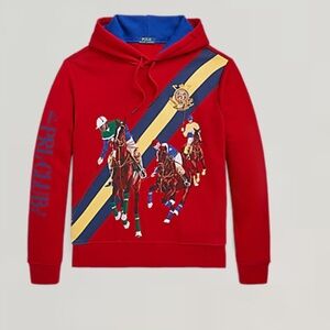 Men's RL Polo Match–Print Fleece Hoodie